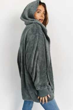Best Baltic Born Melrose Teddy Jacket | Dusty Blue DustyBlue