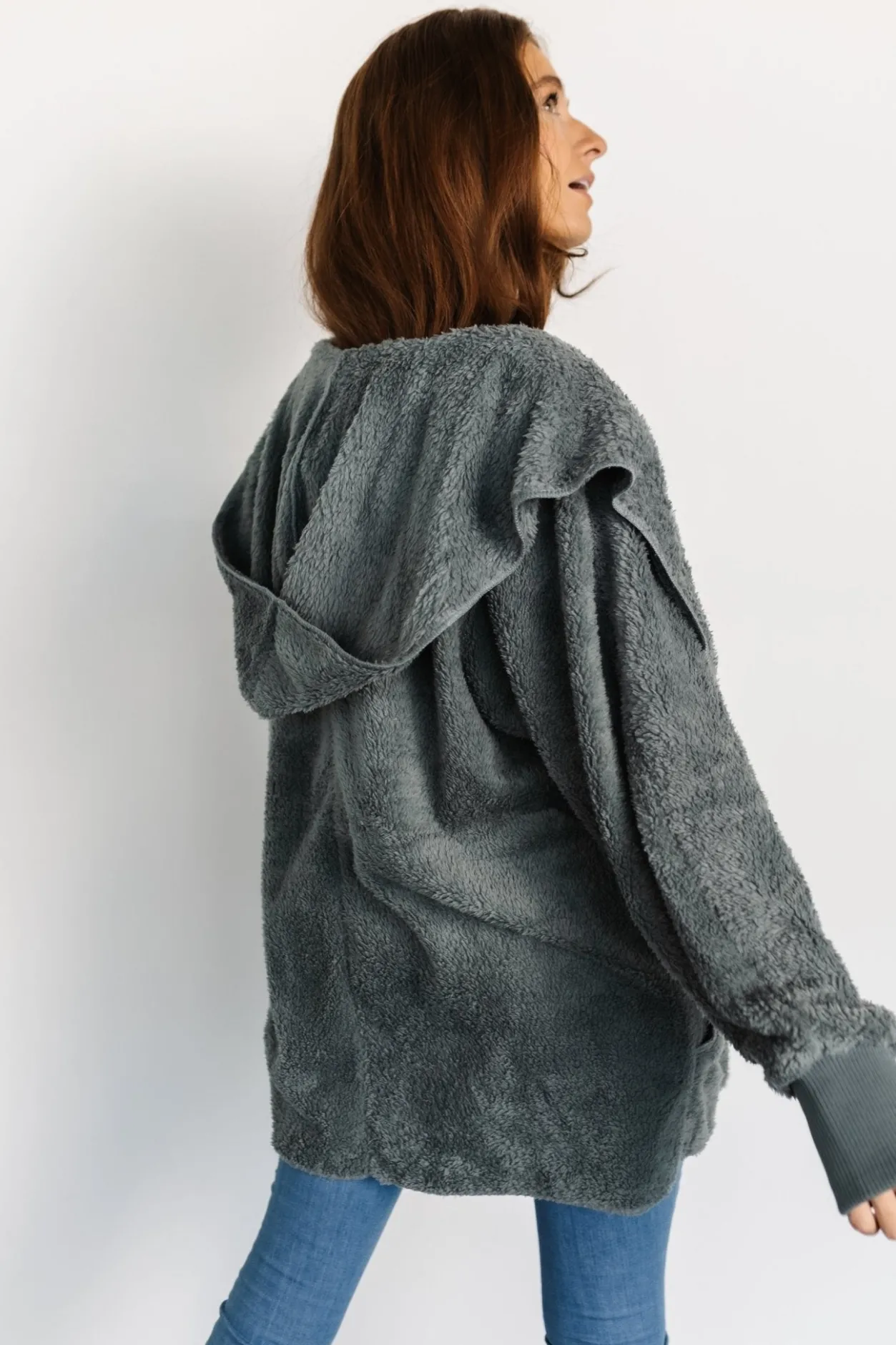 Best Baltic Born Melrose Teddy Jacket | Dusty Blue DustyBlue