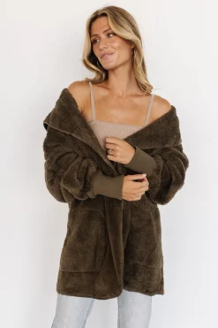 New Baltic Born Melrose Teddy Jacket | Olive