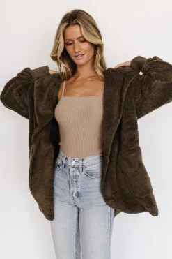 New Baltic Born Melrose Teddy Jacket | Olive