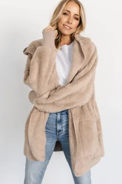New Baltic Born Melrose Teddy Jacket | Taupe