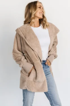 New Baltic Born Melrose Teddy Jacket | Taupe