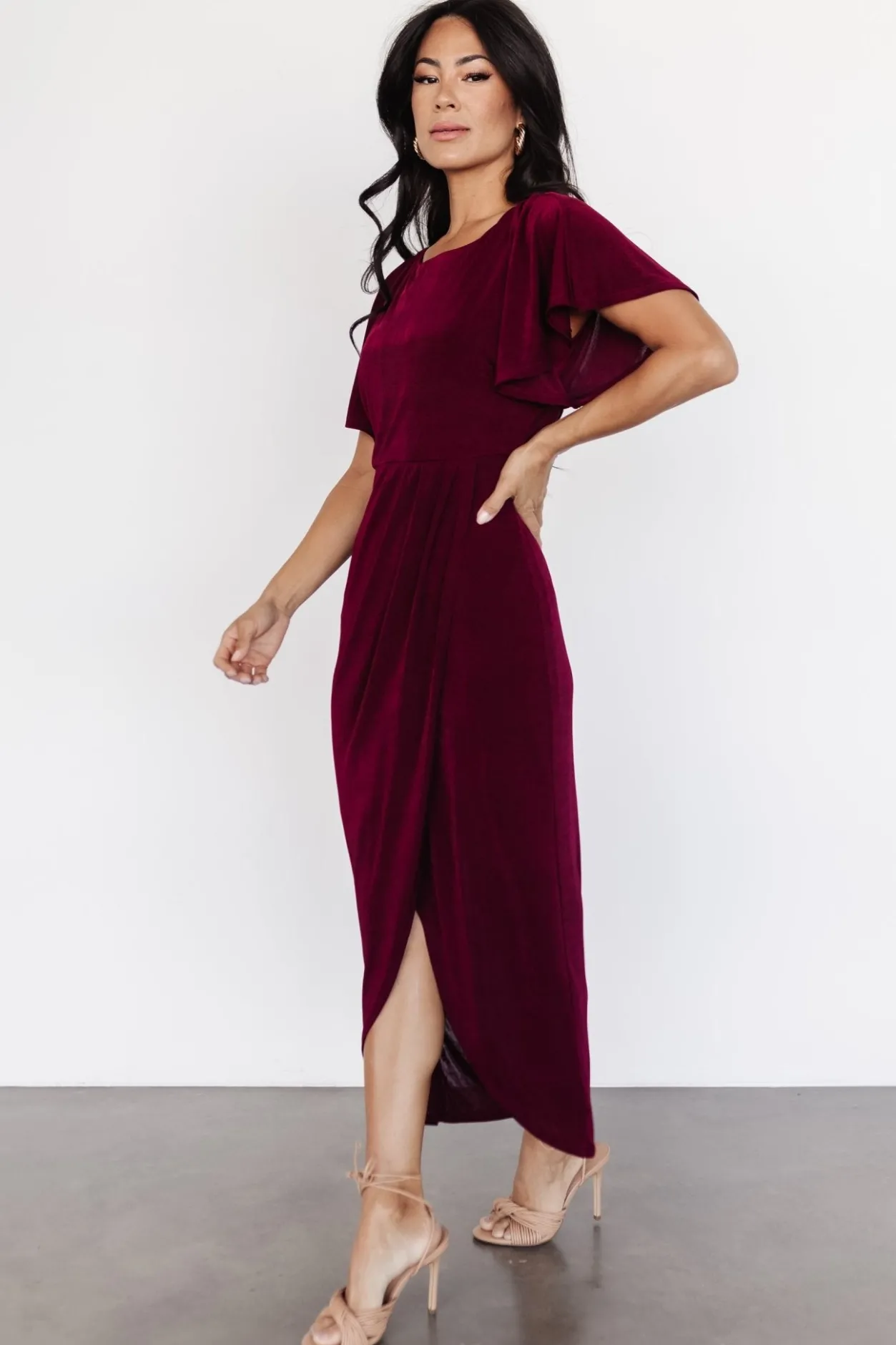 Online Baltic Born Mercy Midi Dress | Burgundy