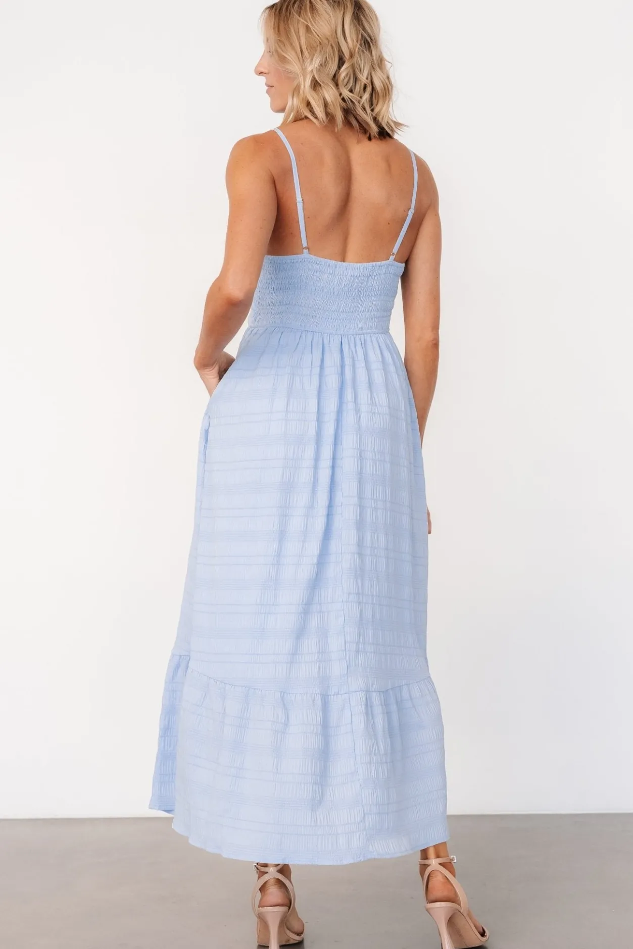 Clearance Baltic Born Mikayla Textured Tank Dress | Light Blue LightBlue