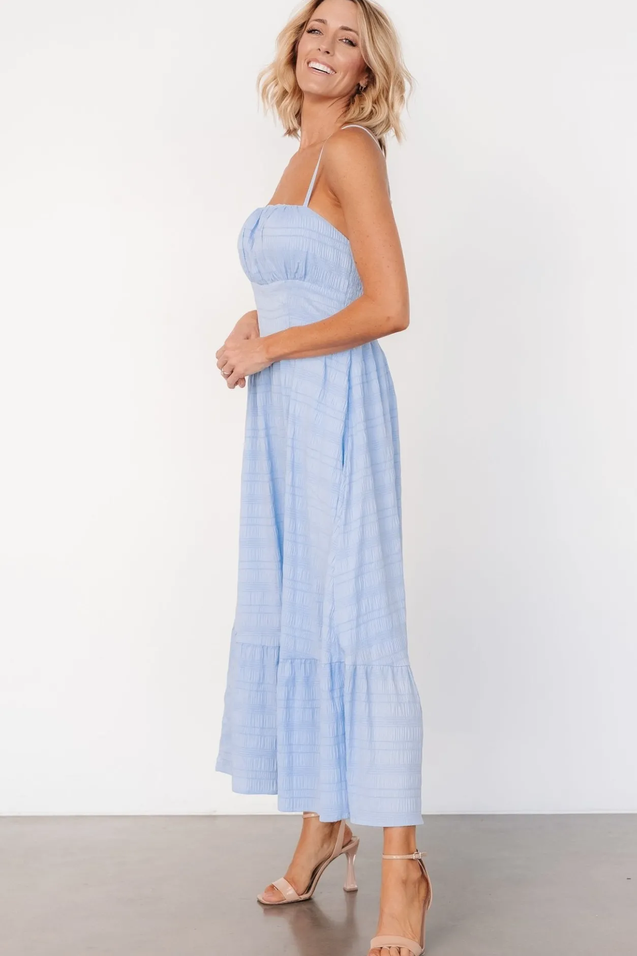 Clearance Baltic Born Mikayla Textured Tank Dress | Light Blue LightBlue