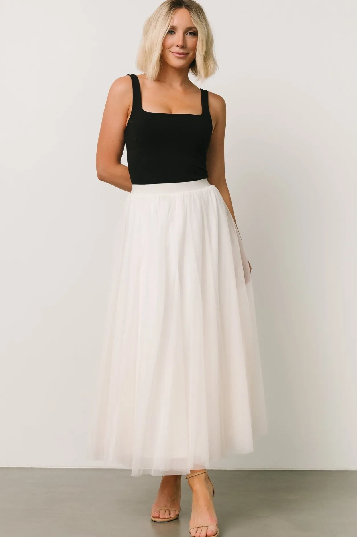 Hot Baltic Born Mila Tulle Skirt | Cream