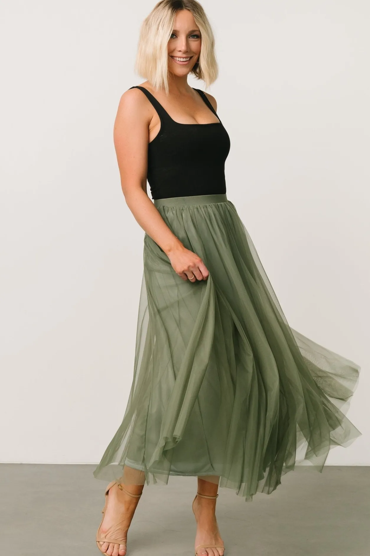 Best Baltic Born Mila Tulle Skirt | Dark Sage DarkSage