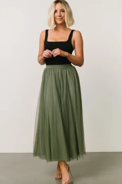 Best Baltic Born Mila Tulle Skirt | Dark Sage DarkSage