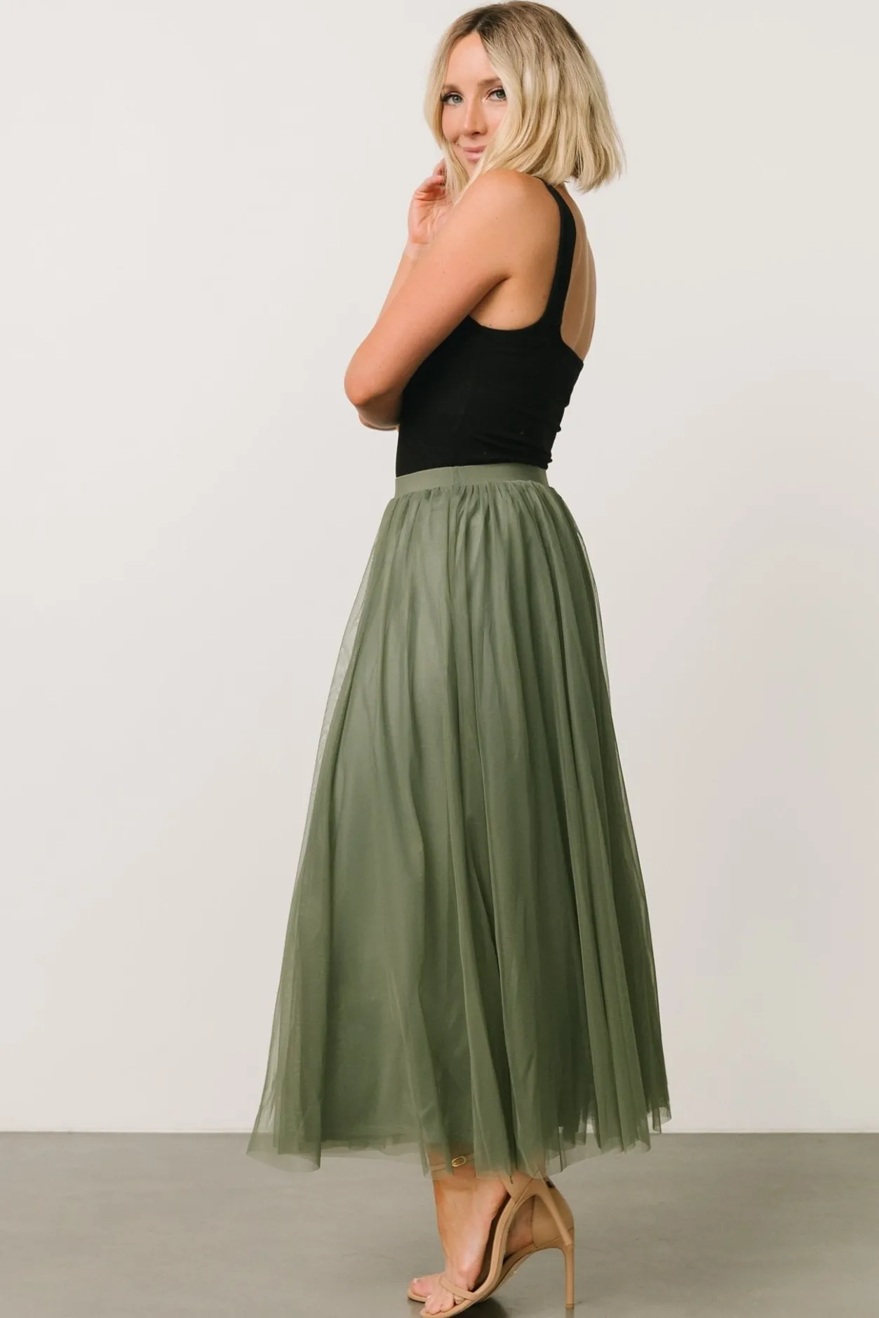 Best Baltic Born Mila Tulle Skirt | Dark Sage DarkSage