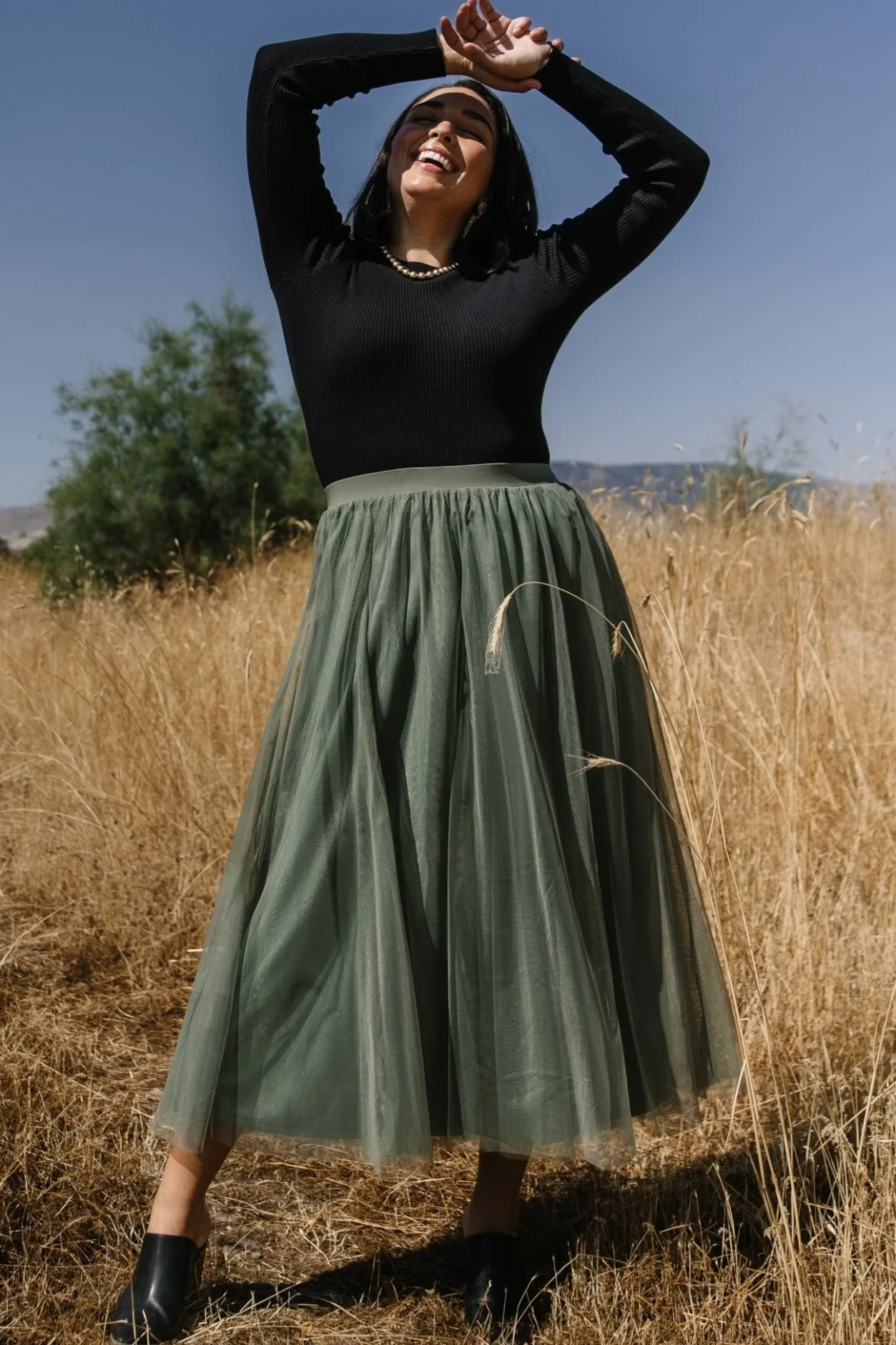 Best Baltic Born Mila Tulle Skirt | Dark Sage DarkSage