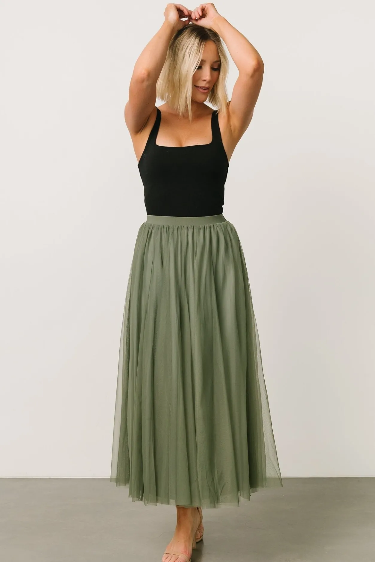 Best Baltic Born Mila Tulle Skirt | Dark Sage DarkSage
