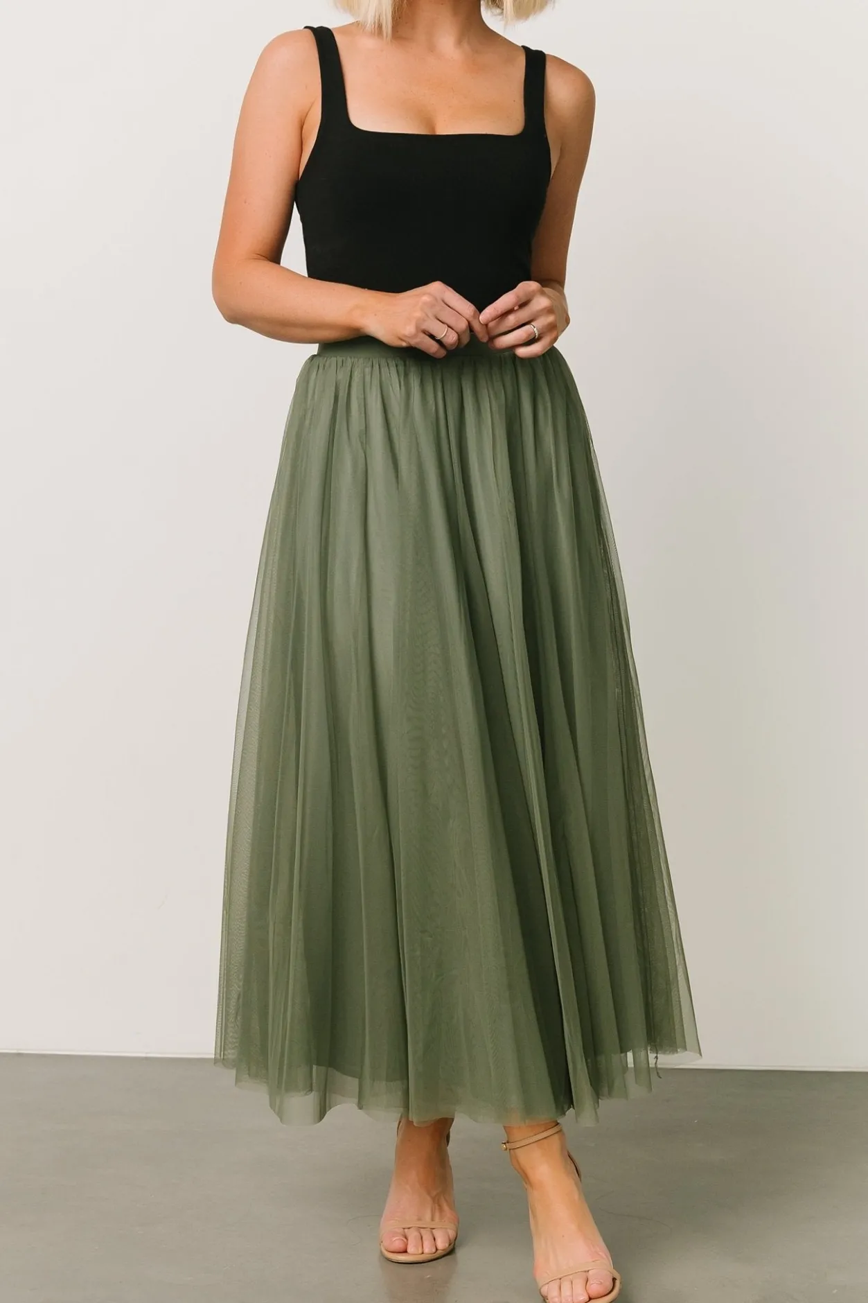 Best Baltic Born Mila Tulle Skirt | Dark Sage DarkSage