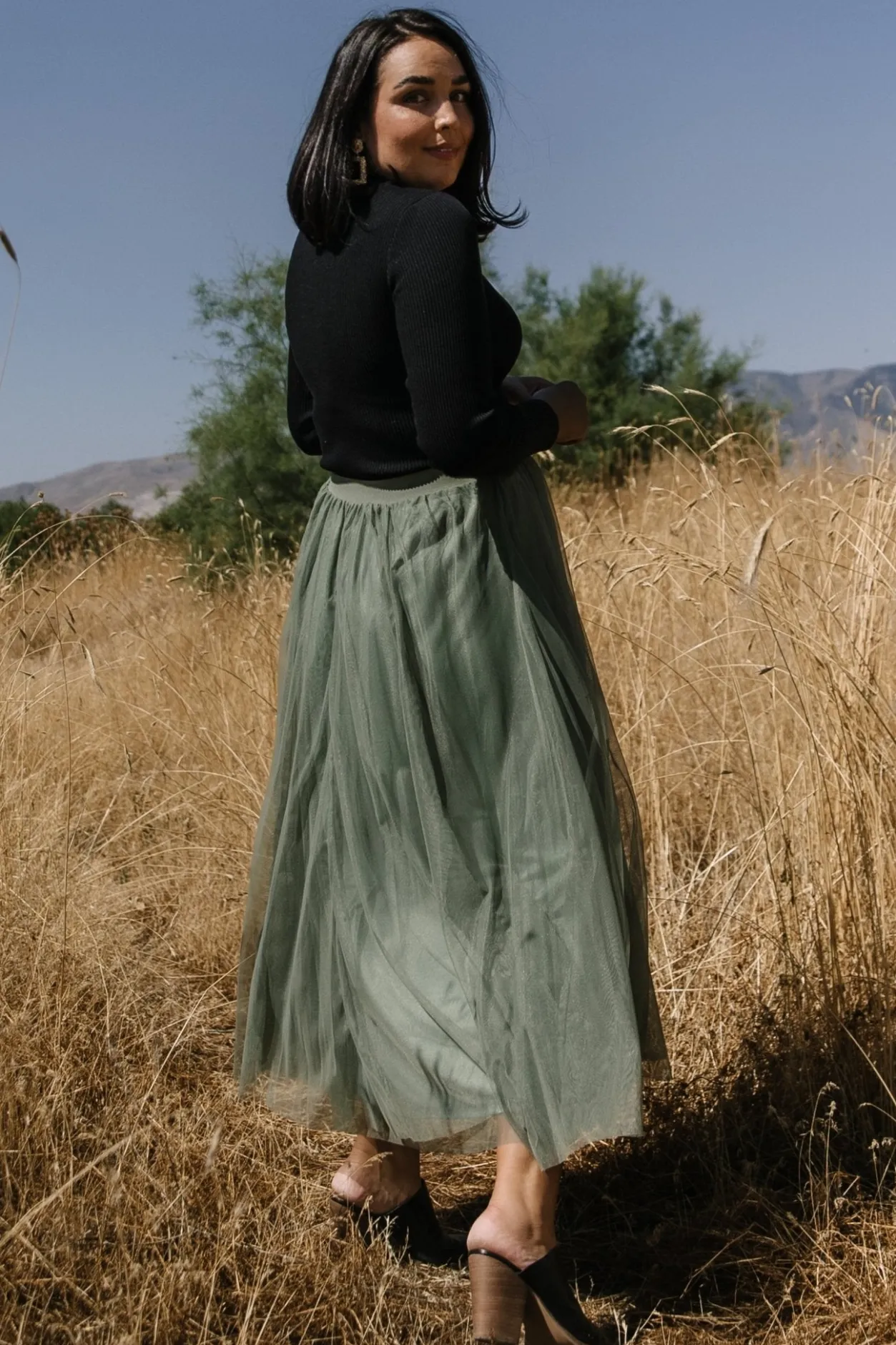Best Baltic Born Mila Tulle Skirt | Dark Sage DarkSage