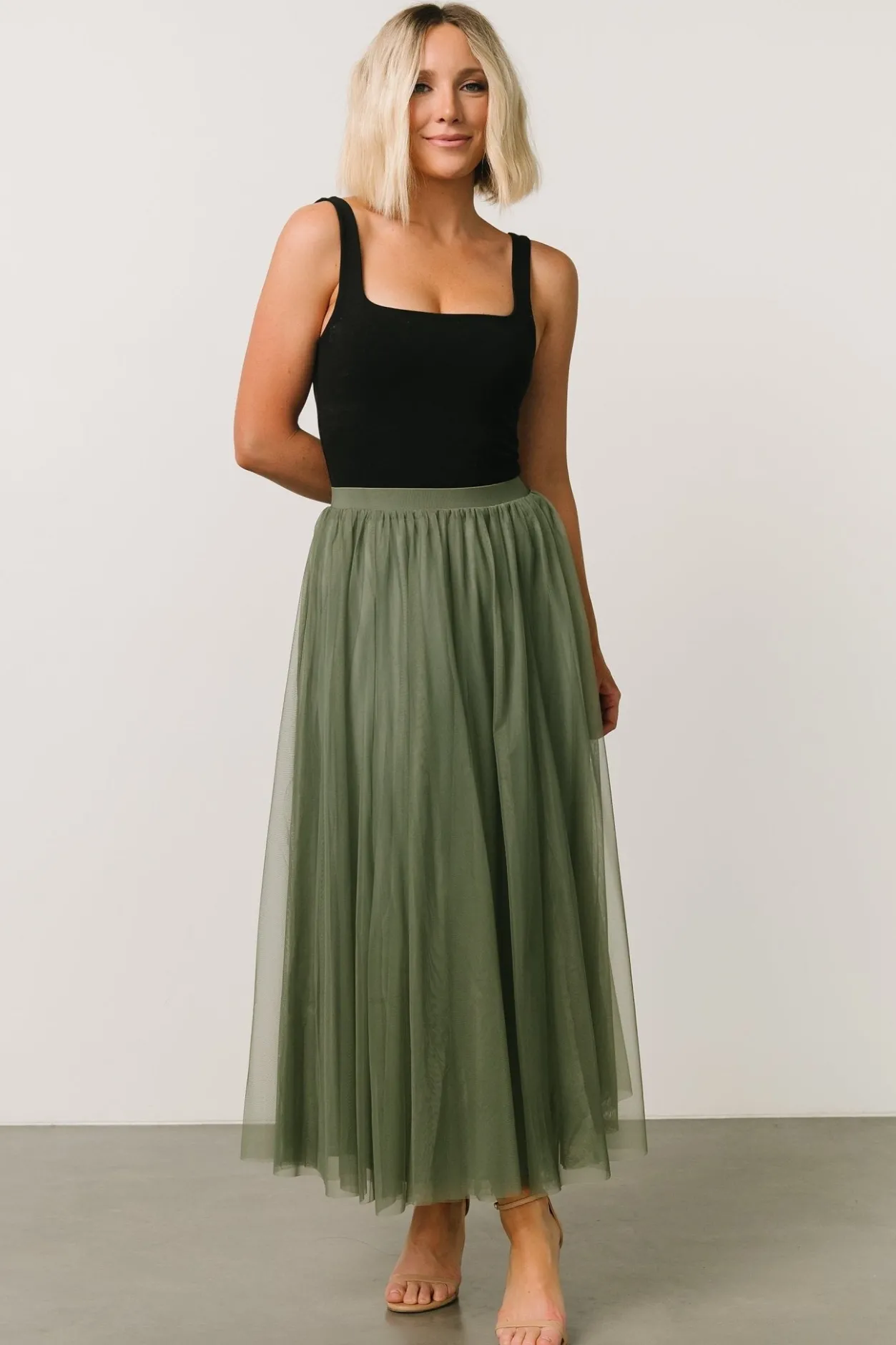 Best Baltic Born Mila Tulle Skirt | Dark Sage DarkSage