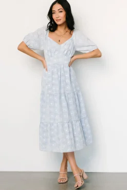 Fashion Baltic Born Mildred Embroidered Midi Dress | Light Blue LightBlue
