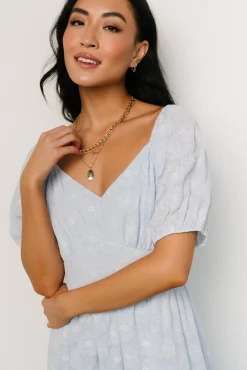 Fashion Baltic Born Mildred Embroidered Midi Dress | Light Blue LightBlue