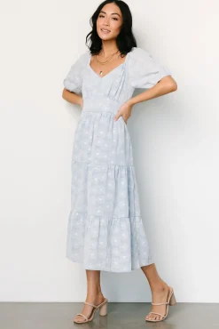 Fashion Baltic Born Mildred Embroidered Midi Dress | Light Blue LightBlue