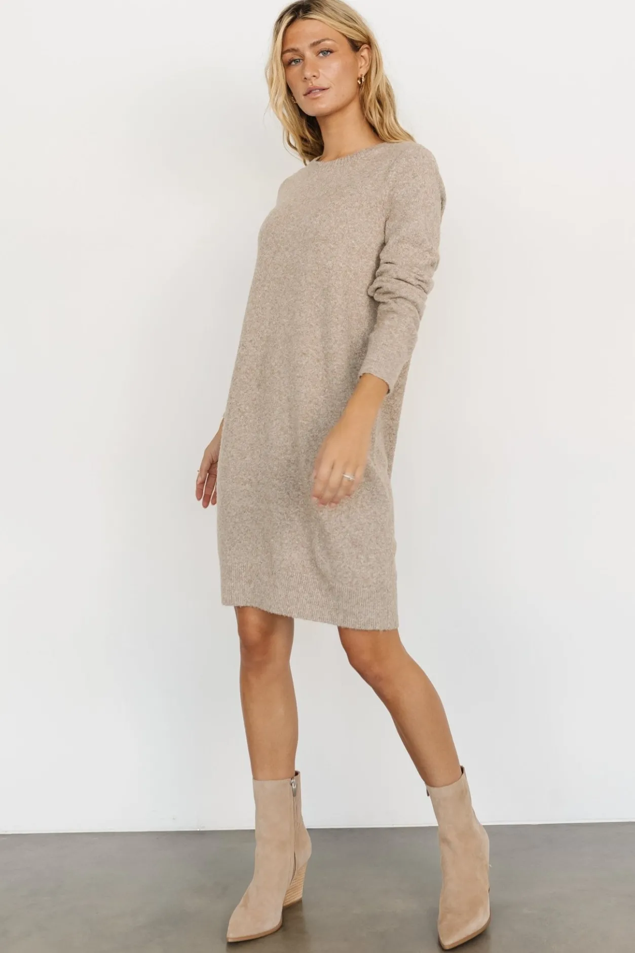 Clearance Baltic Born Miller Sweater Dress | Heather Taupe HeatherTaupe