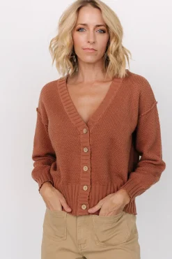 Discount Baltic Born Milo Waffle Knit Cardigan | Copper
