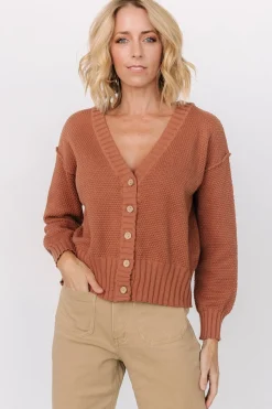 Discount Baltic Born Milo Waffle Knit Cardigan | Copper