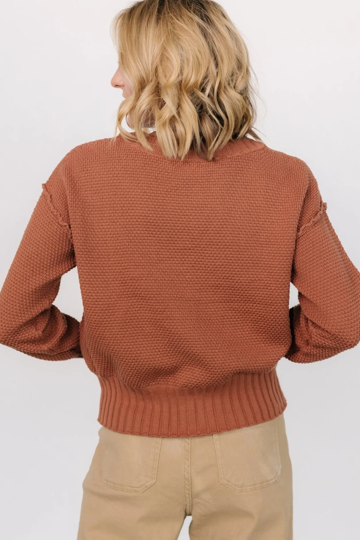 Discount Baltic Born Milo Waffle Knit Cardigan | Copper