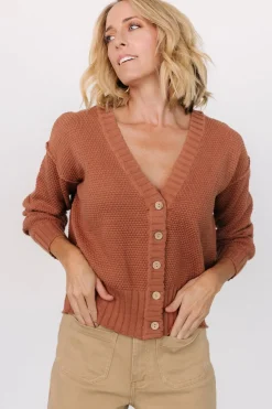 Discount Baltic Born Milo Waffle Knit Cardigan | Copper