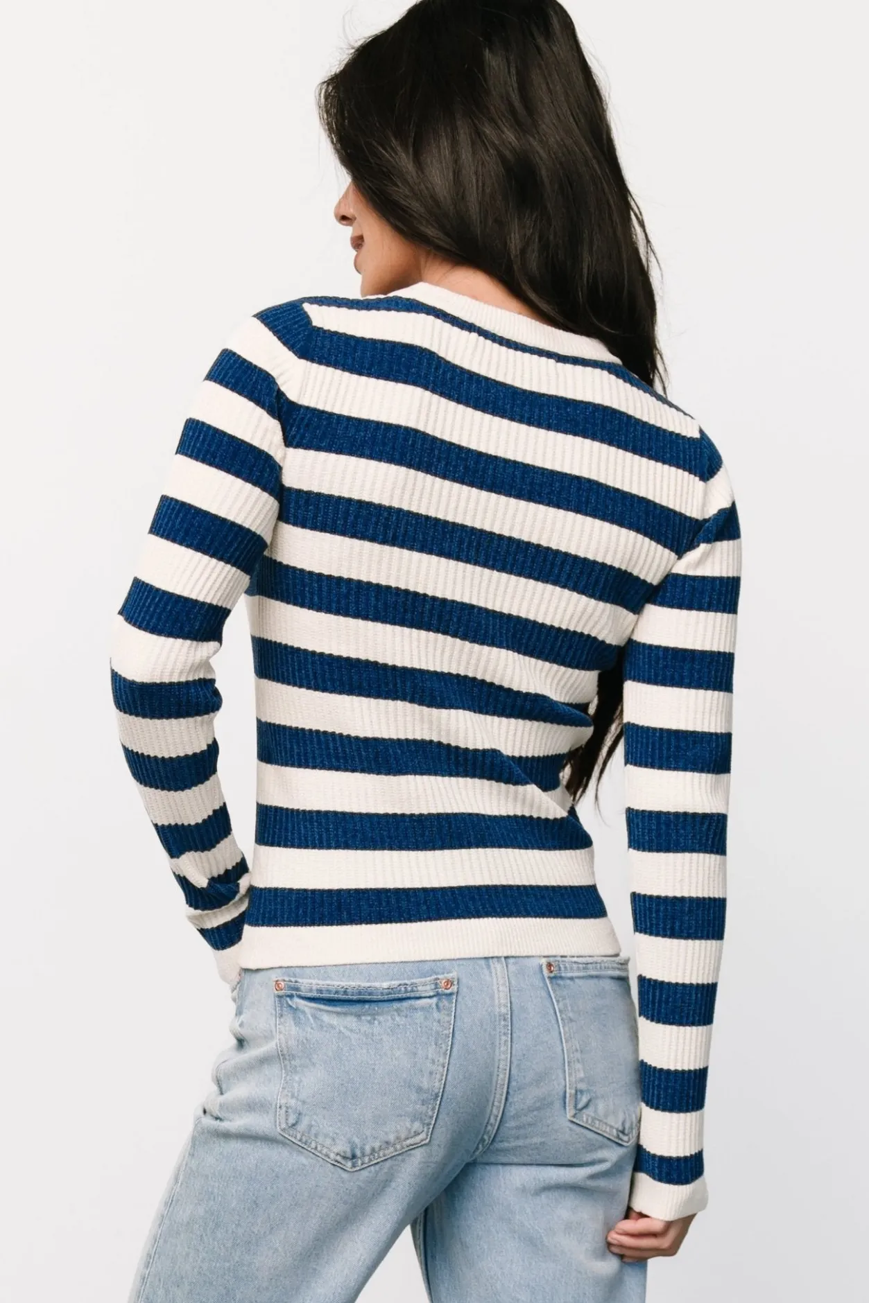 Discount Baltic Born Milwaukee Striped Sweater | Blue + Ivory Blue+Ivory