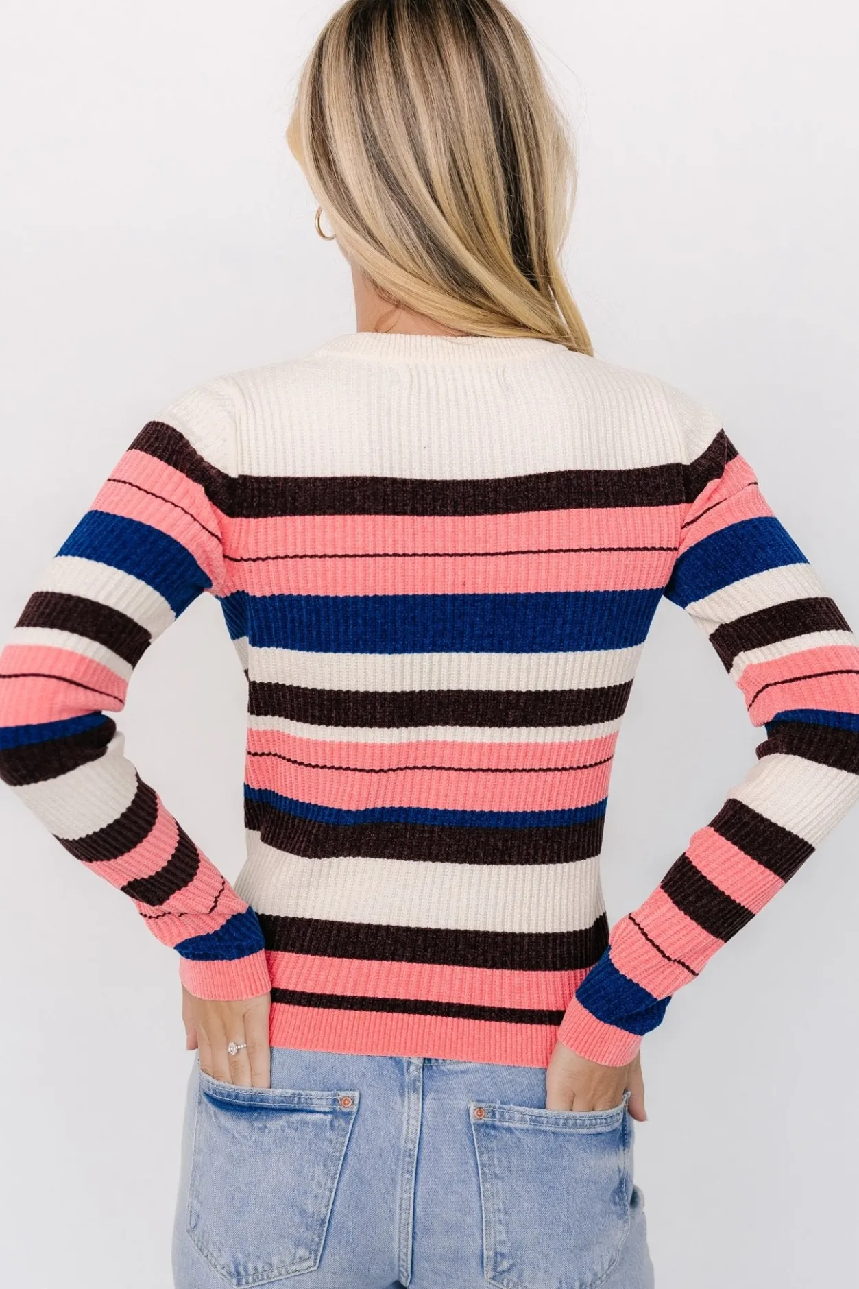 Discount Baltic Born Milwaukee Striped Sweater | Coral Multi CoralMulti