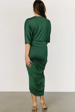 Clearance Baltic Born Mimi Midi Dress | Hunter Green HunterGreen