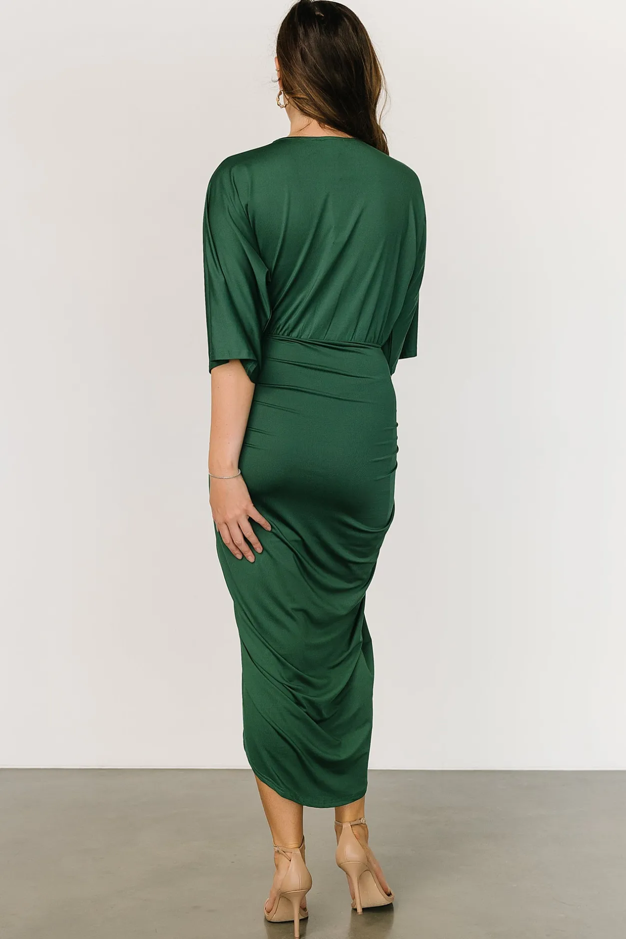 Clearance Baltic Born Mimi Midi Dress | Hunter Green HunterGreen