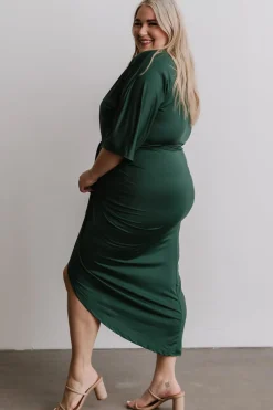 Clearance Baltic Born Mimi Midi Dress | Hunter Green HunterGreen