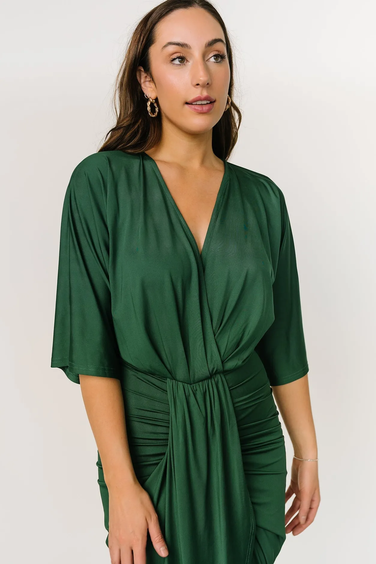 Clearance Baltic Born Mimi Midi Dress | Hunter Green HunterGreen
