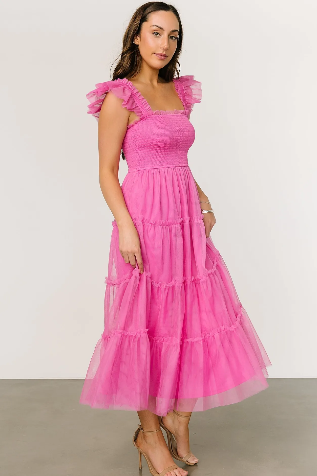 Best Baltic Born Mindi Tulle Midi Dress | Pink