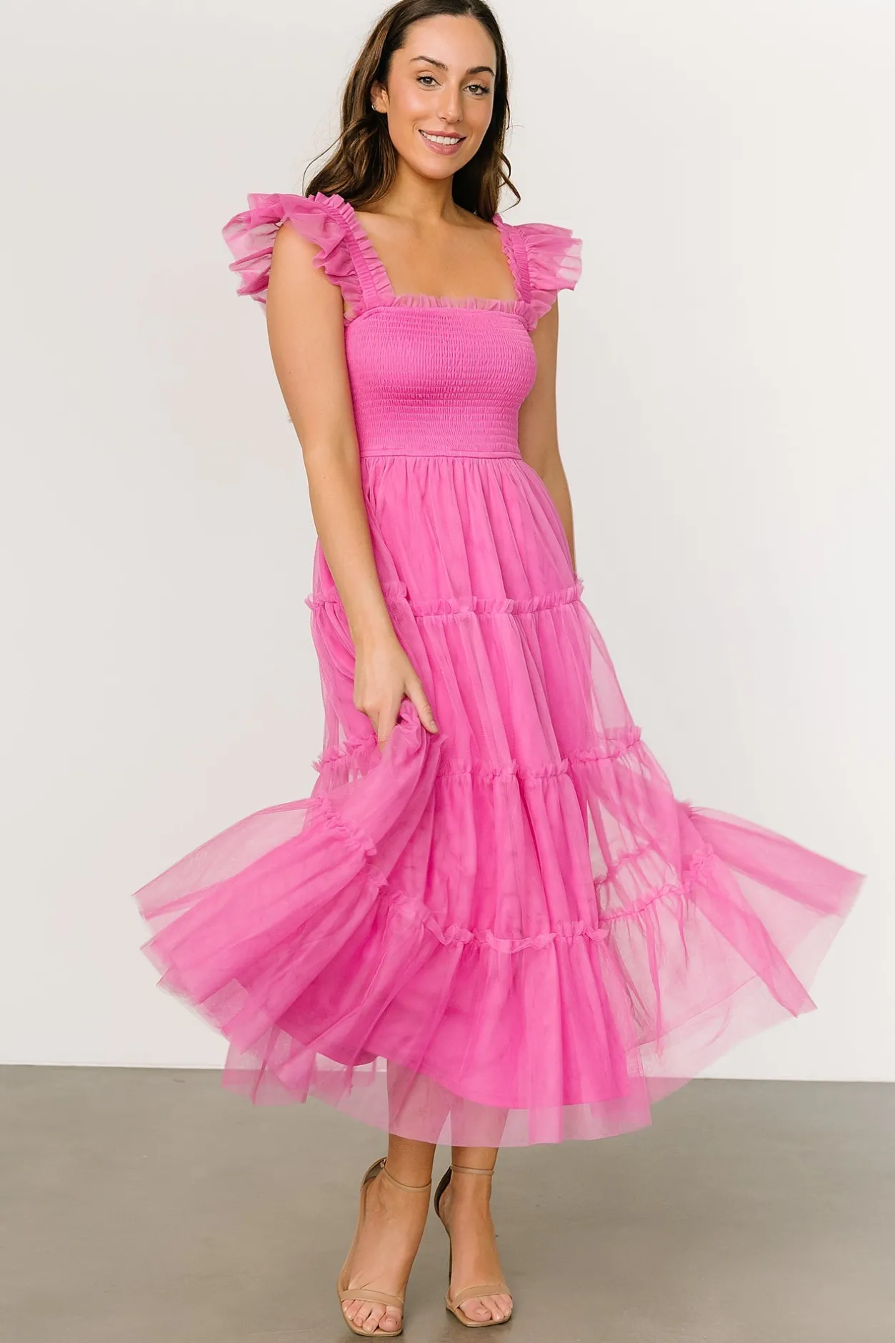 Best Baltic Born Mindi Tulle Midi Dress | Pink