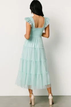 Clearance Baltic Born Mindi Tulle Midi Dress | Sea Blue SeaBlue