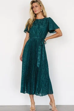 Discount Baltic Born Mindy Pleated Dress | Emerald