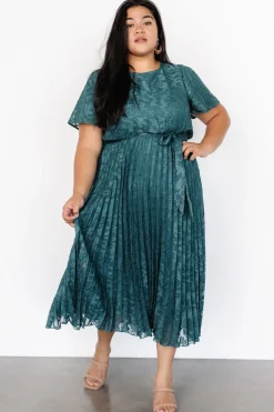 Discount Baltic Born Mindy Pleated Dress | Emerald