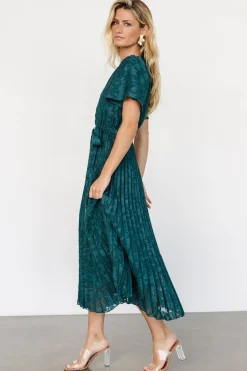 Discount Baltic Born Mindy Pleated Dress | Emerald