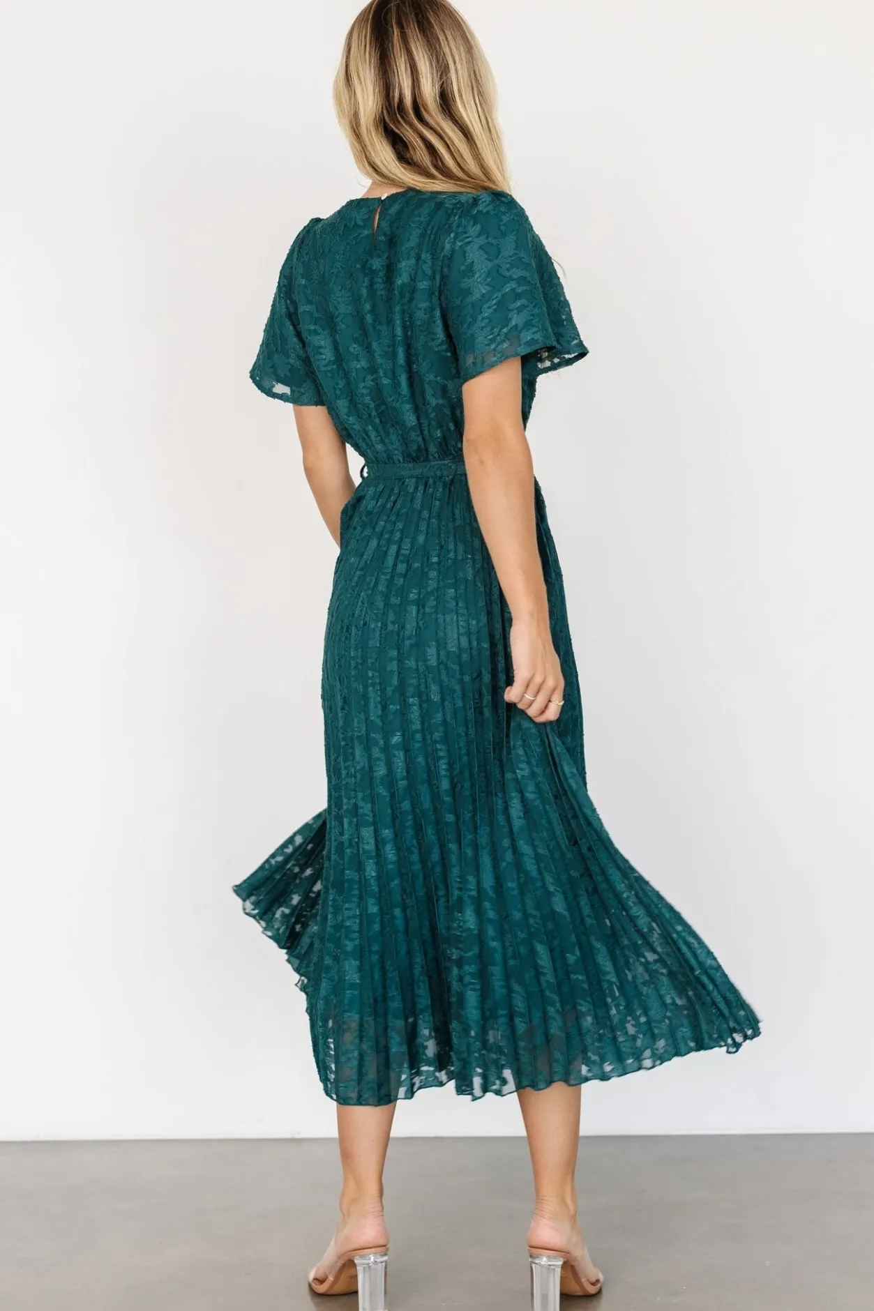 Discount Baltic Born Mindy Pleated Dress | Emerald