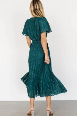Discount Baltic Born Mindy Pleated Dress | Emerald