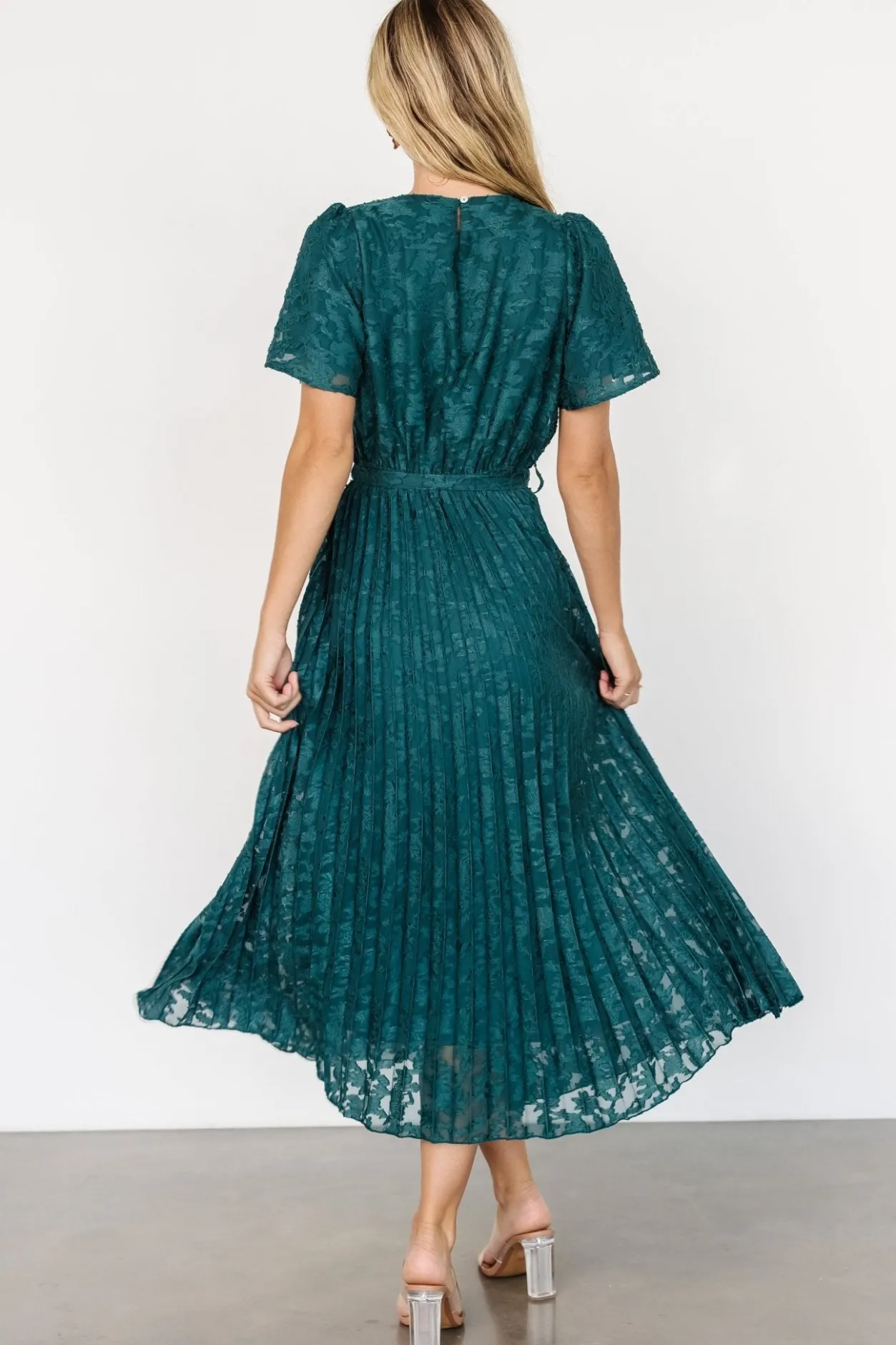 Discount Baltic Born Mindy Pleated Dress | Emerald