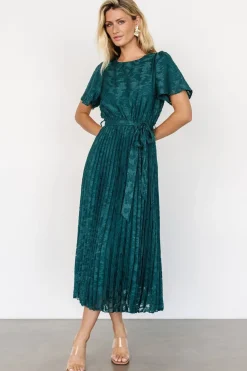 Discount Baltic Born Mindy Pleated Dress | Emerald