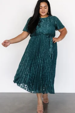 Discount Baltic Born Mindy Pleated Dress | Emerald
