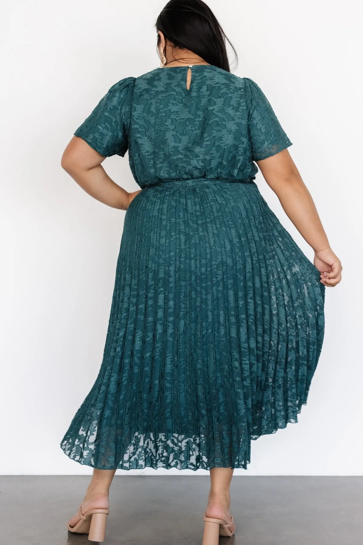 Discount Baltic Born Mindy Pleated Dress | Emerald