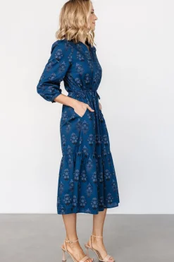 Best Baltic Born Mira Midi Dress | Deep Blue Print DeepBluePrint