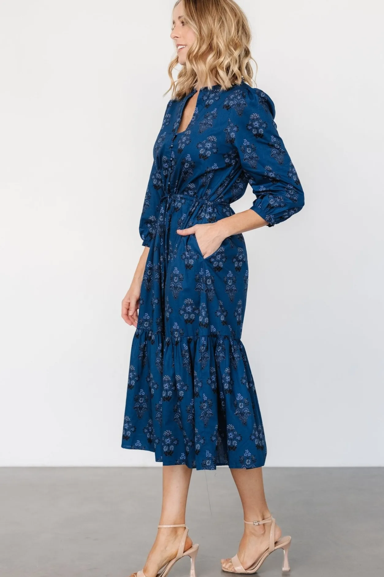 Best Baltic Born Mira Midi Dress | Deep Blue Print DeepBluePrint