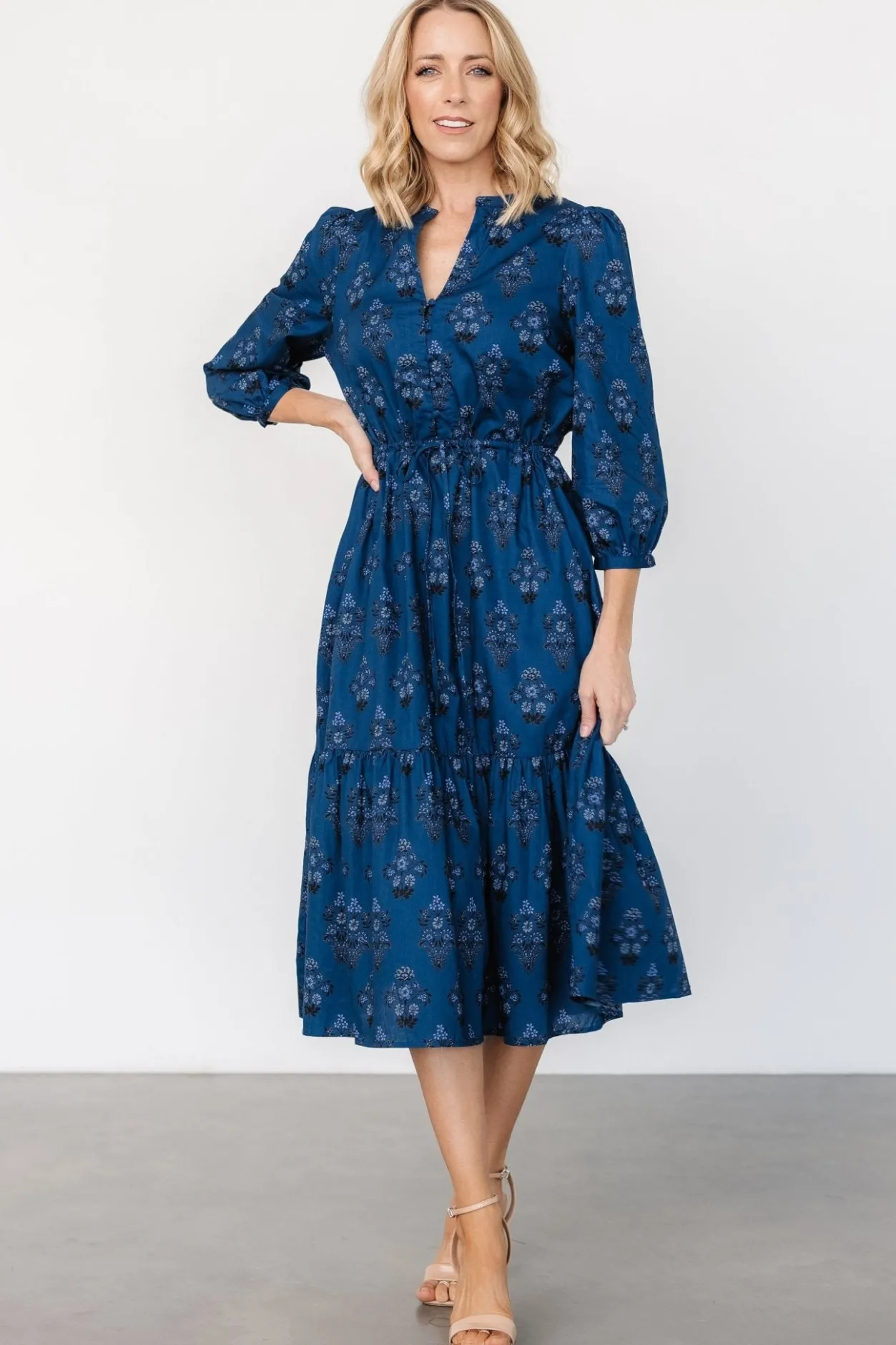 Best Baltic Born Mira Midi Dress | Deep Blue Print DeepBluePrint