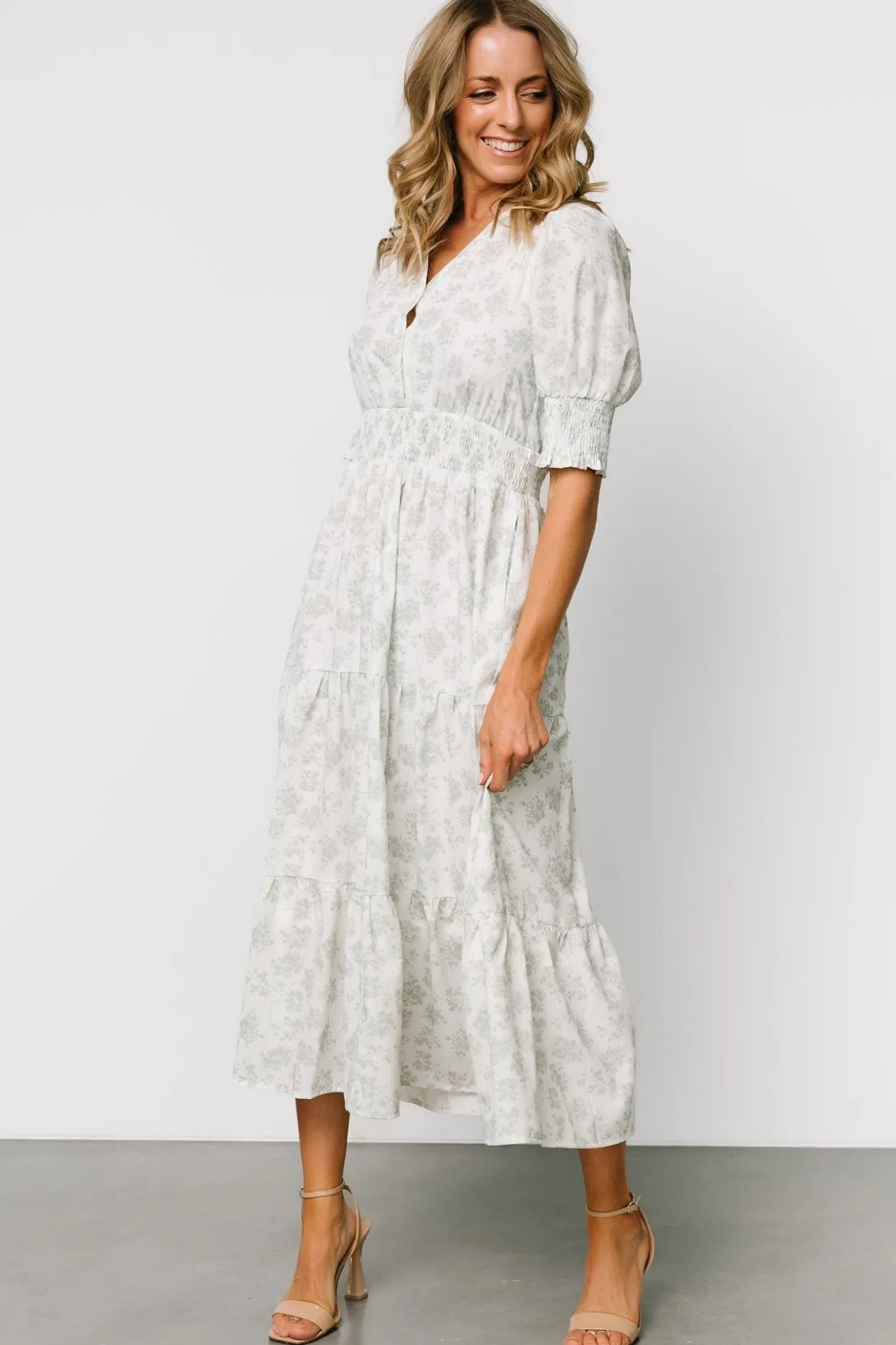 Best Baltic Born Miriam Midi Dress | Light Sage Floral LightSageFloral