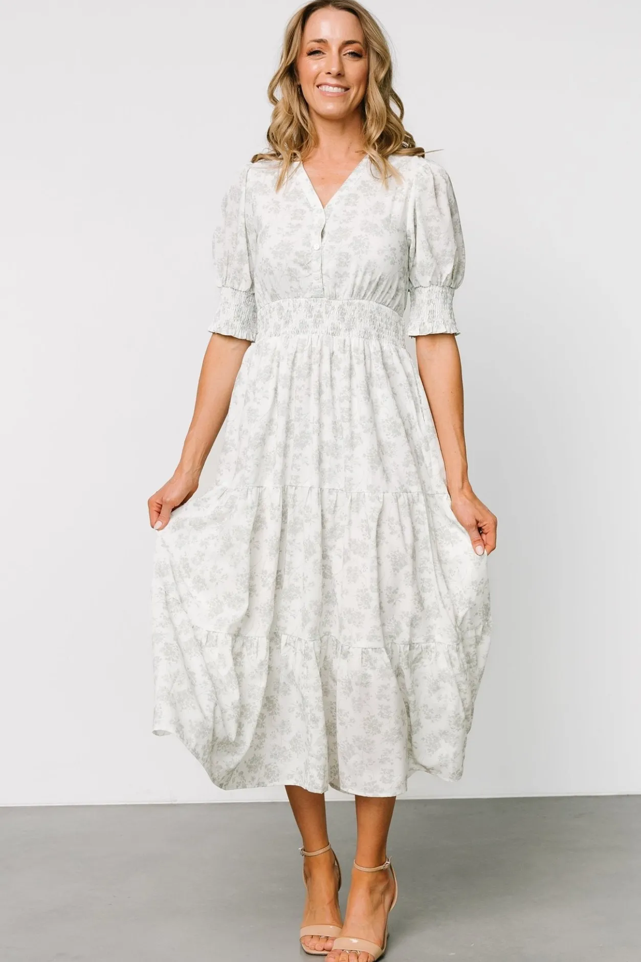 Best Baltic Born Miriam Midi Dress | Light Sage Floral LightSageFloral