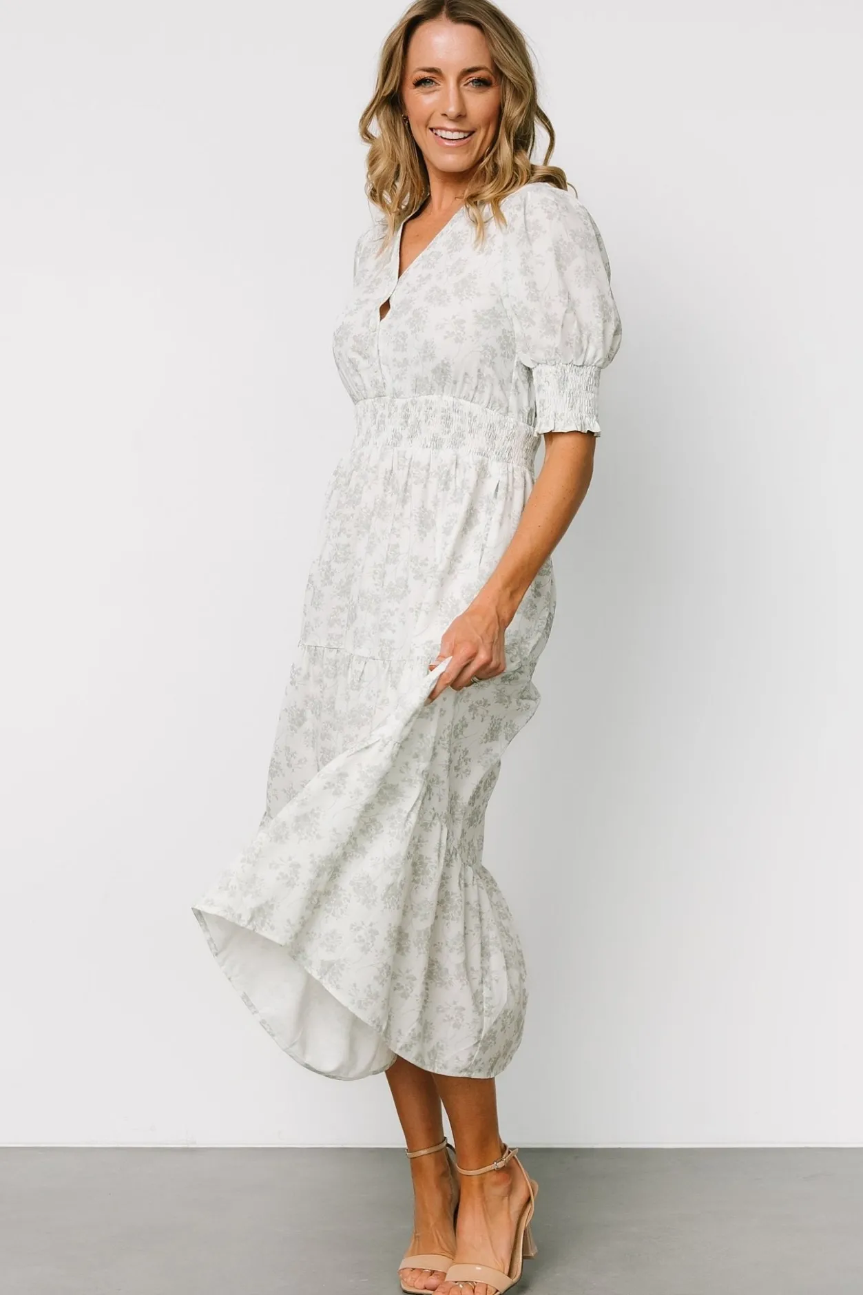 Best Baltic Born Miriam Midi Dress | Light Sage Floral LightSageFloral